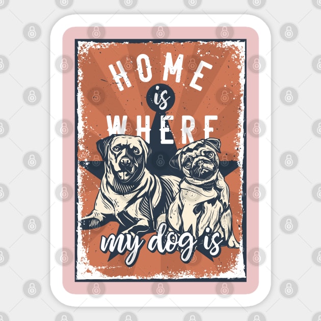 Home where my design is Sticker by madihaagill@gmail.com